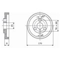 Rolka 170-30-35-3V Z chrom Prof A, Skos