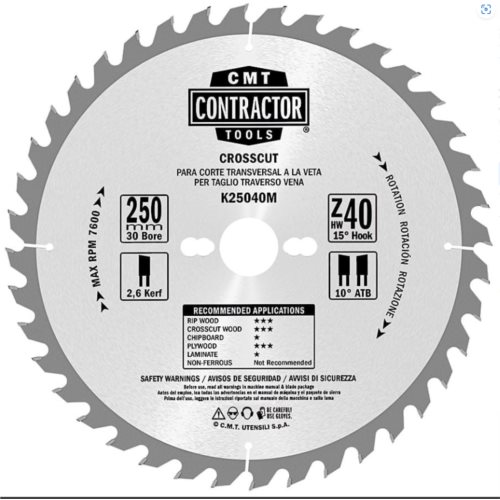 K25040M-X05  Piła D=250 K=2,6/1,8 F=30
