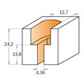 813.601.11 Frez HM D=12,7 d=4,36 I=24,2