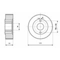 Rolka stalowa D=140 F=25 I=50 chrom Prof