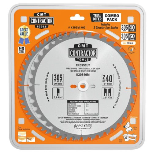 K305M-X02 Zestaw 2 pił HM D=305