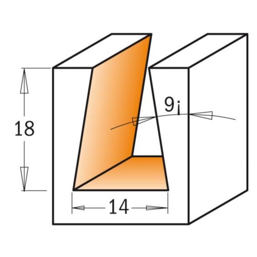 522.140.11 Frez HW D=14 I=18 L=60 A=9