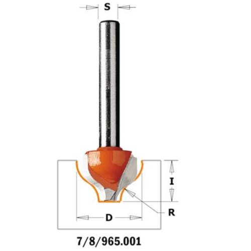 865.001.11 Frez HM D=19  R=6,4  I=11