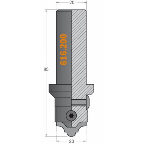 616.200 Korpus freza S=20 L=85