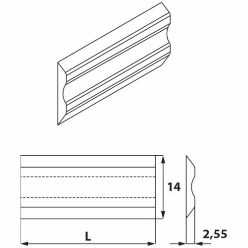KS4.500.01 Nóż Terminus 500,0x14,0x2,55