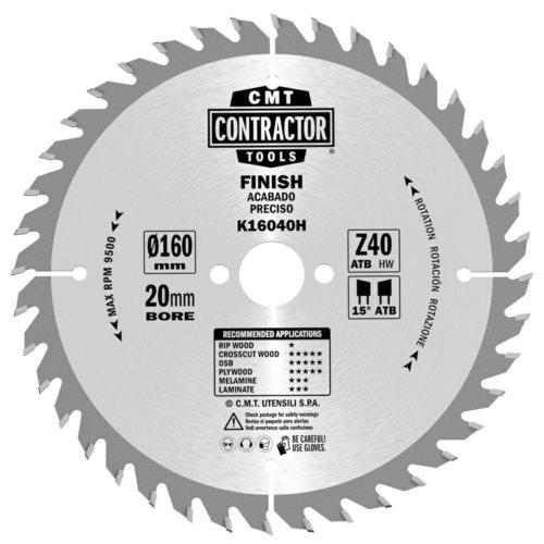 K16040H-X10 Piła D=160 K=2,2/1,4 F=20