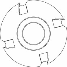 GSB.Głowica D=125 F= 40 I=220 Z4 ALU