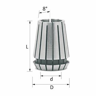 Tuleja zaciskowa ER40 D=08  DIN 6499