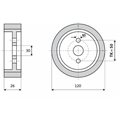 Rolka gumowa D=120 F=30 I=26 2 otwory   