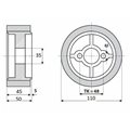 Rolka 110-45-35 V guma 50 ShA white