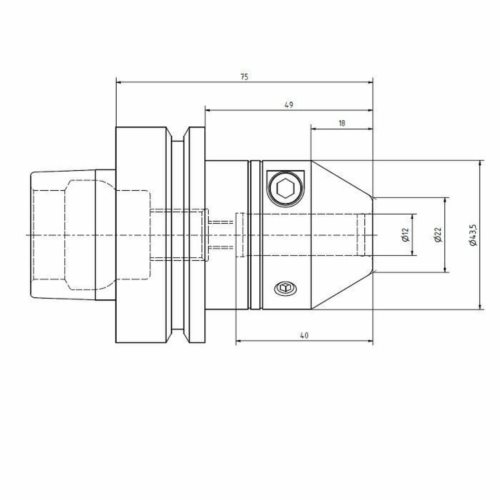 Uchwyt HSK63F HYDRO Compact ETP D=12