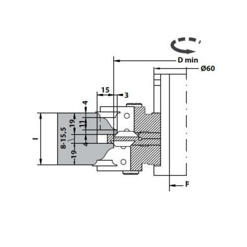 G67.Głowica D=130 F=35+2 I=46 TYP:B