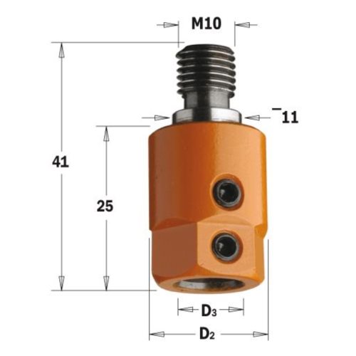 305.080.01 Uchwyt M10 nakł D=16 d=8 RH